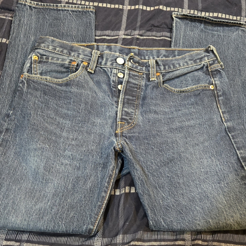 Mens Button Front 501 LEVIS Jeans 31W 30L
